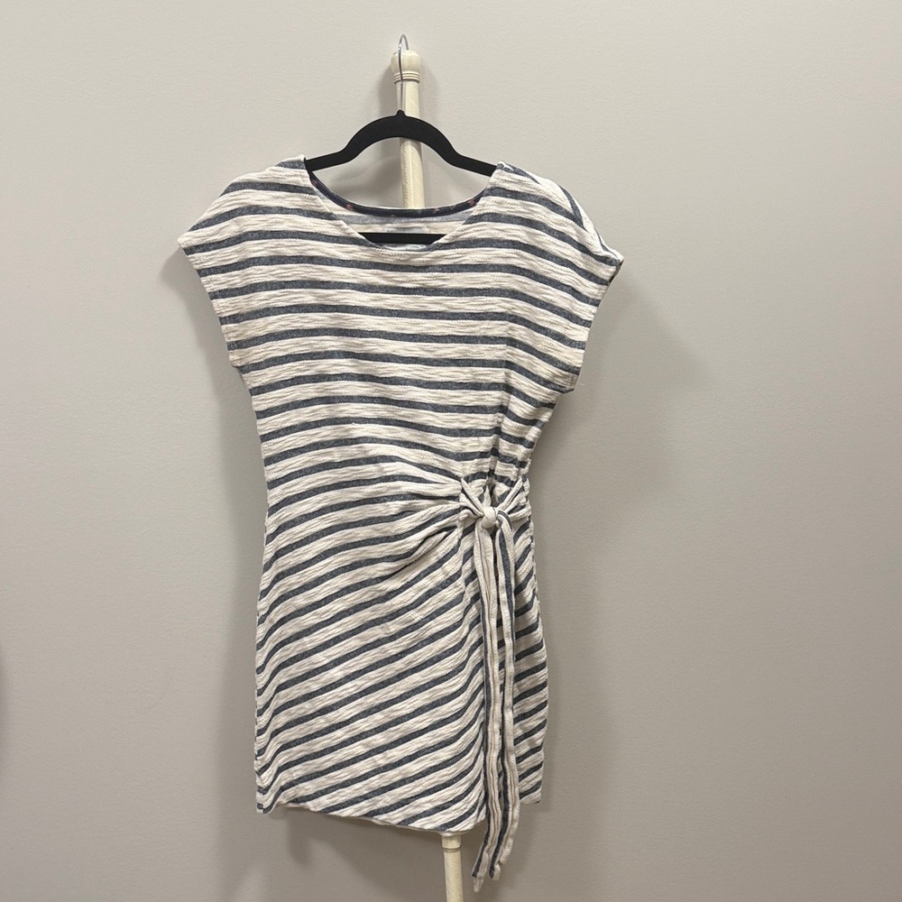 Striped Tie-Front Dress